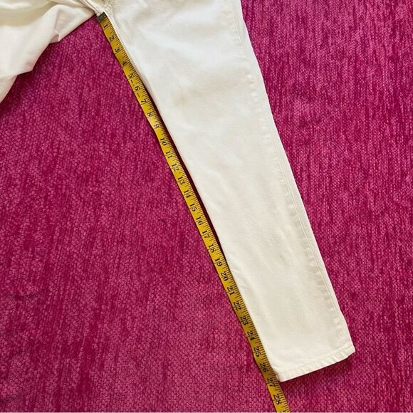 Re/Done 90’s High Rise Ankle Crop Jeans Vintage White Size 26 - Picture 12 of 14